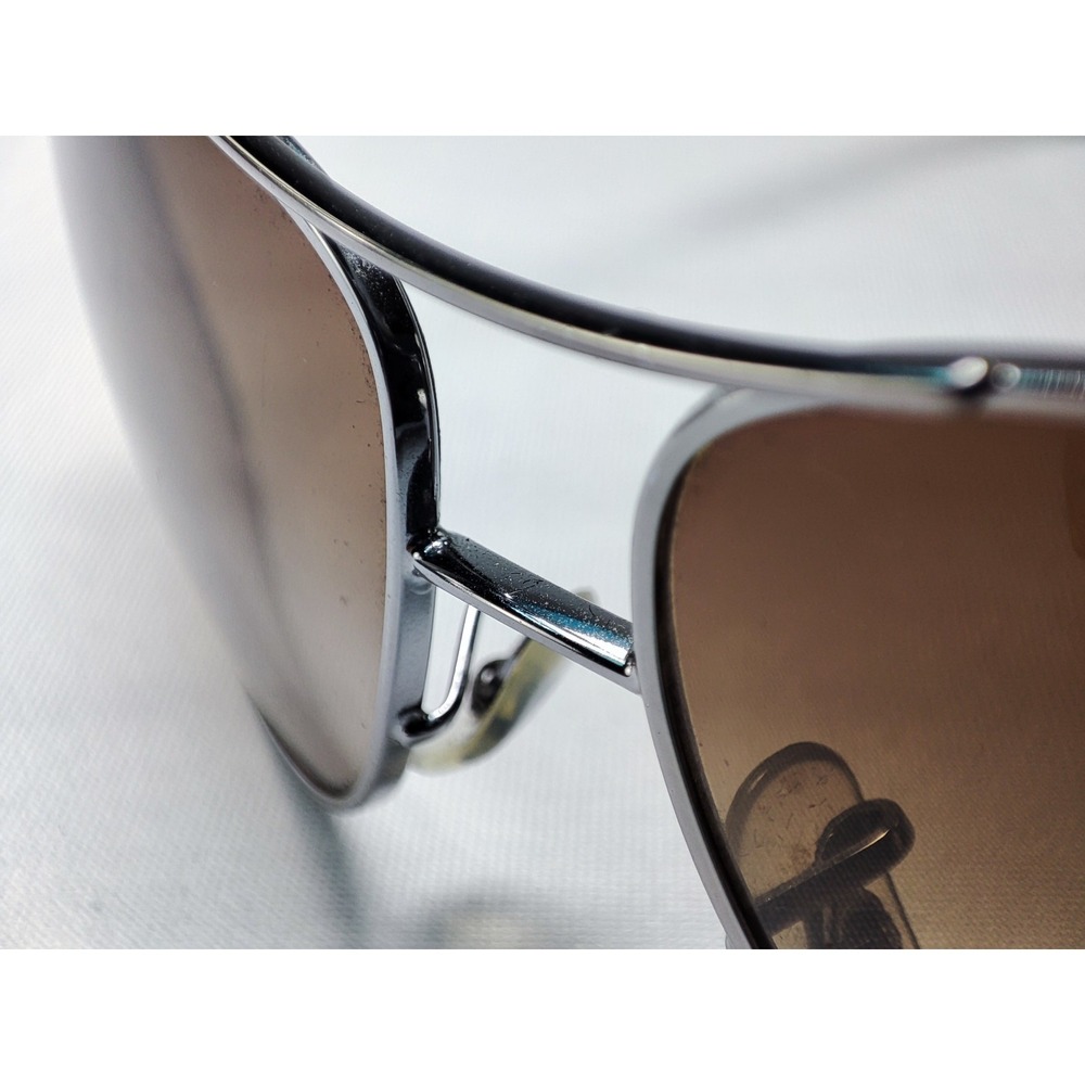 Ray-Ban RB3267 004/13 Silver Aviator Sunglasses Brown Gradient 64mm - Picture 9 of 13